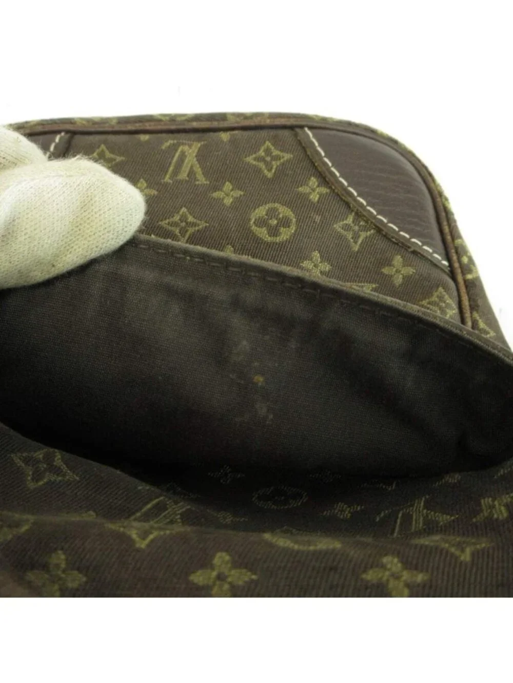 Louis Vuitton Monogram Mini Orchid Danube Shoulder Bag Pochette Canvas Leather